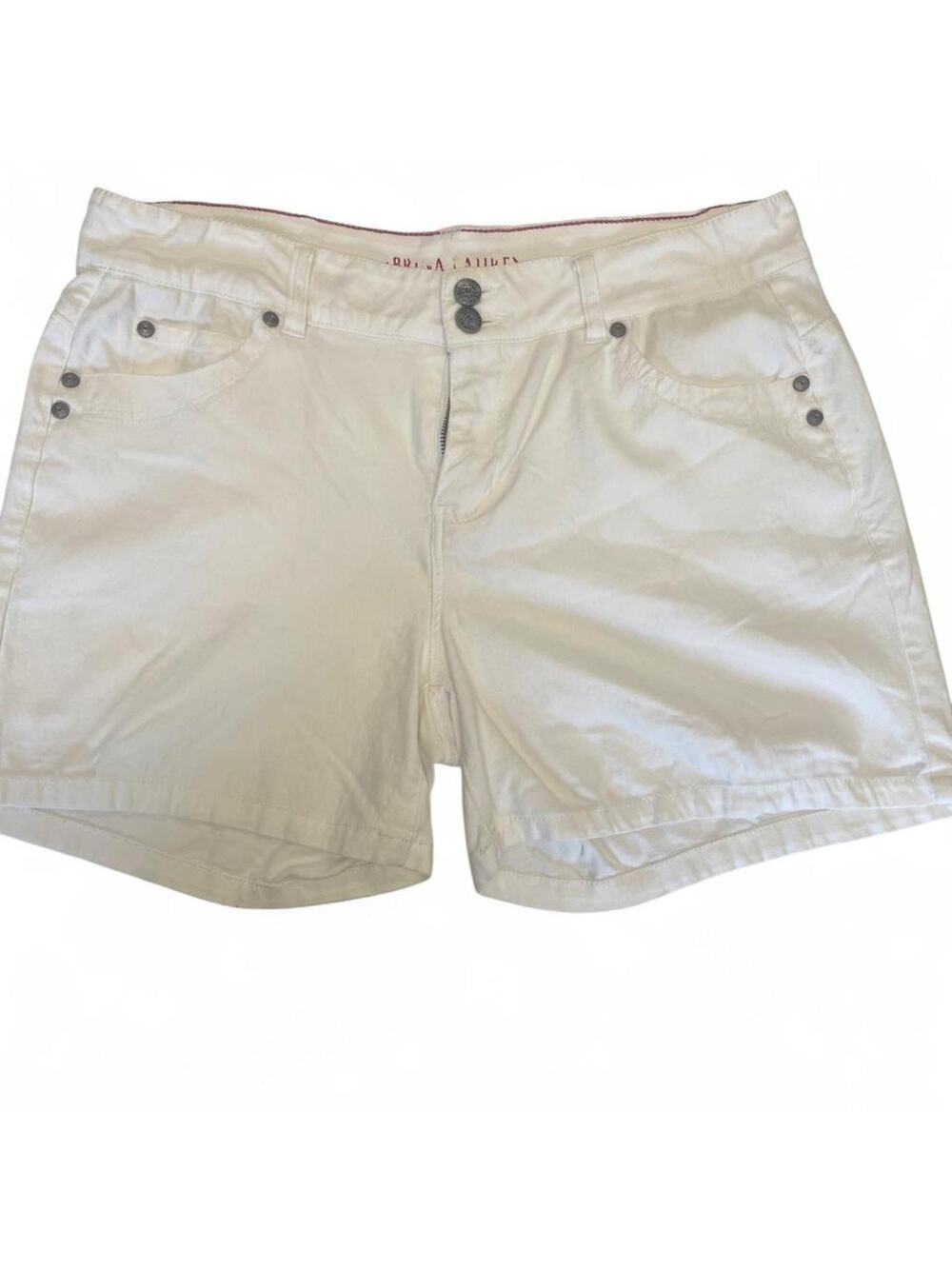 White shorts with button details